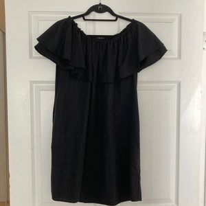 Zara Black Off the Shoulder Dress